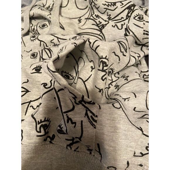 Womens Graphics Hoodie Sweatshirt Long Sleeve Drawstring Pocket Size Medium - Picture 3 of 4